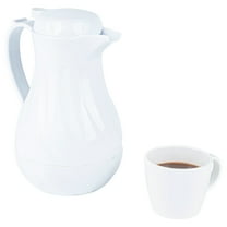 Restpresso 42 oz White Thermal Coffee Carafe Server - 8" x 6" x 10" - 1 count box