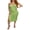 Green, variant on Women Bodycon Dress, Sleeveless Tie-up Halterneck Backless Ripped Slit Summer Midi Dress Clubwear