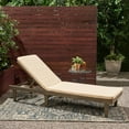 thumbnail image 2 of GDF Studio Teresa Outdoor Water Resistant Fabric Chaise Lounge Cushion, Cream, 2 of 9