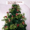 thumbnail image 4 of Artificial Christmas Garland String Lights with Snowy Red Berries 20 LED Lights Battery Operated for Xmas Mantle Indoor Outdoor Holiday Christmas Thanksgiving Decoration,5.9FT, 4 of 7