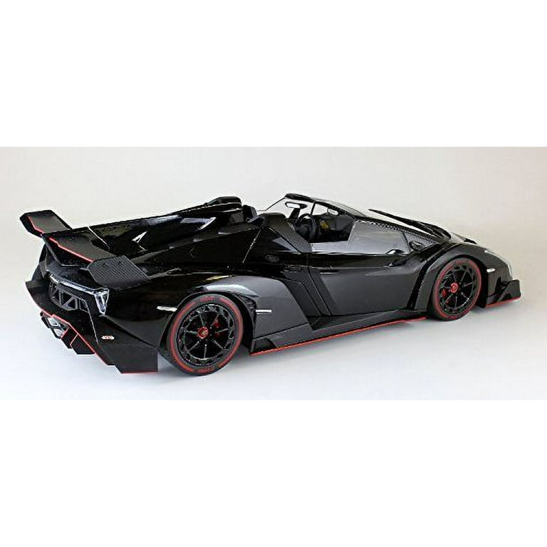 Lamborghini Veneno Roadster - Black With Red Accent Body Stripes