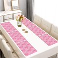 thumbnail image 2 of Pink Breast Cancer Ribbon Floral Pattern Summer Placemats Table Placemats Set Of 6-Linen Kitchen Washable Placemats Table Mats 11.8"x17.7" Non-Slip Heat Resistant, 2 of 5