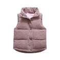 thumbnail image 2 of Corduroy Vest for Toddler Baby Sleeveless Winter Jacket Stand Collar Thick Warm Coat 12Months-6Years, 2 of 3