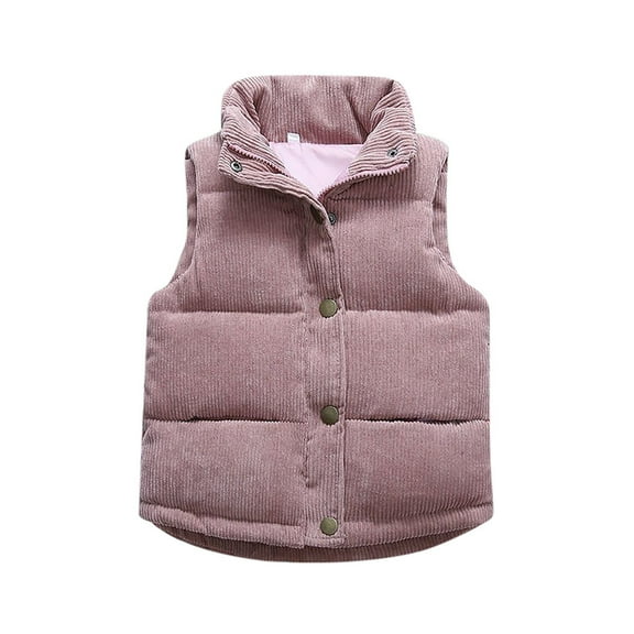 Boys and Toddler Puffer Vest Lightweight Sleeveless Quilted Jacket Girls Button Down Gilet Warm Waistcoat Winter Coats