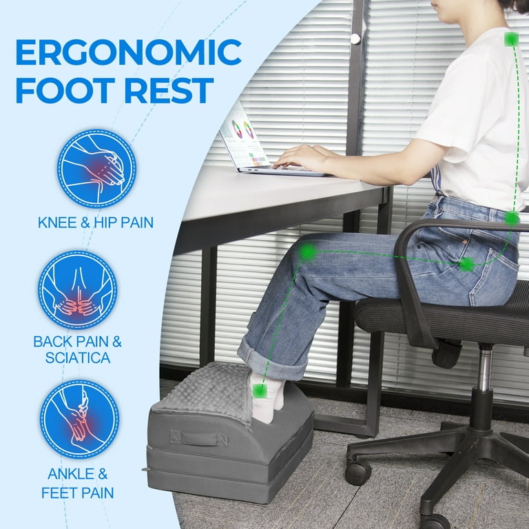 PACEARTH Ergonomic Foot Rest Under Desk, Larger Office Desk