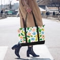 thumbnail image 4 of FORMRS Canvas Laptop Tote Bag for Women with 15.6" Computer Compartments Shoulder Handbag, Retro Blue Floral, 4 of 7