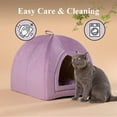 KASENTEX Cat Bed for Indoor Cats, 2in1 Cat House Pet Supplies for Large Cat or Small Dog