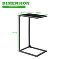 thumbnail image 4 of OLOV Indoor Adjustable Steel End Table, Rustic Brown (Set of 2), 4 of 5