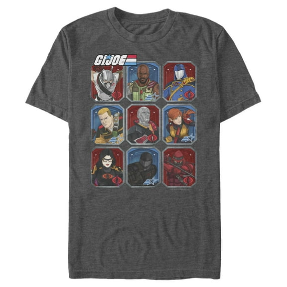 Men's GI Joe Character Box Graphic Tee Charcoal Heather 2X Large
