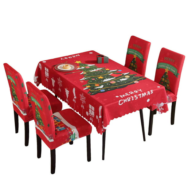Óptima Subir Por favor Liangchengmei Christmas Tablecloth Chair Cover Set Christmas Decorations  Manteles De Navidad - Walmart.com