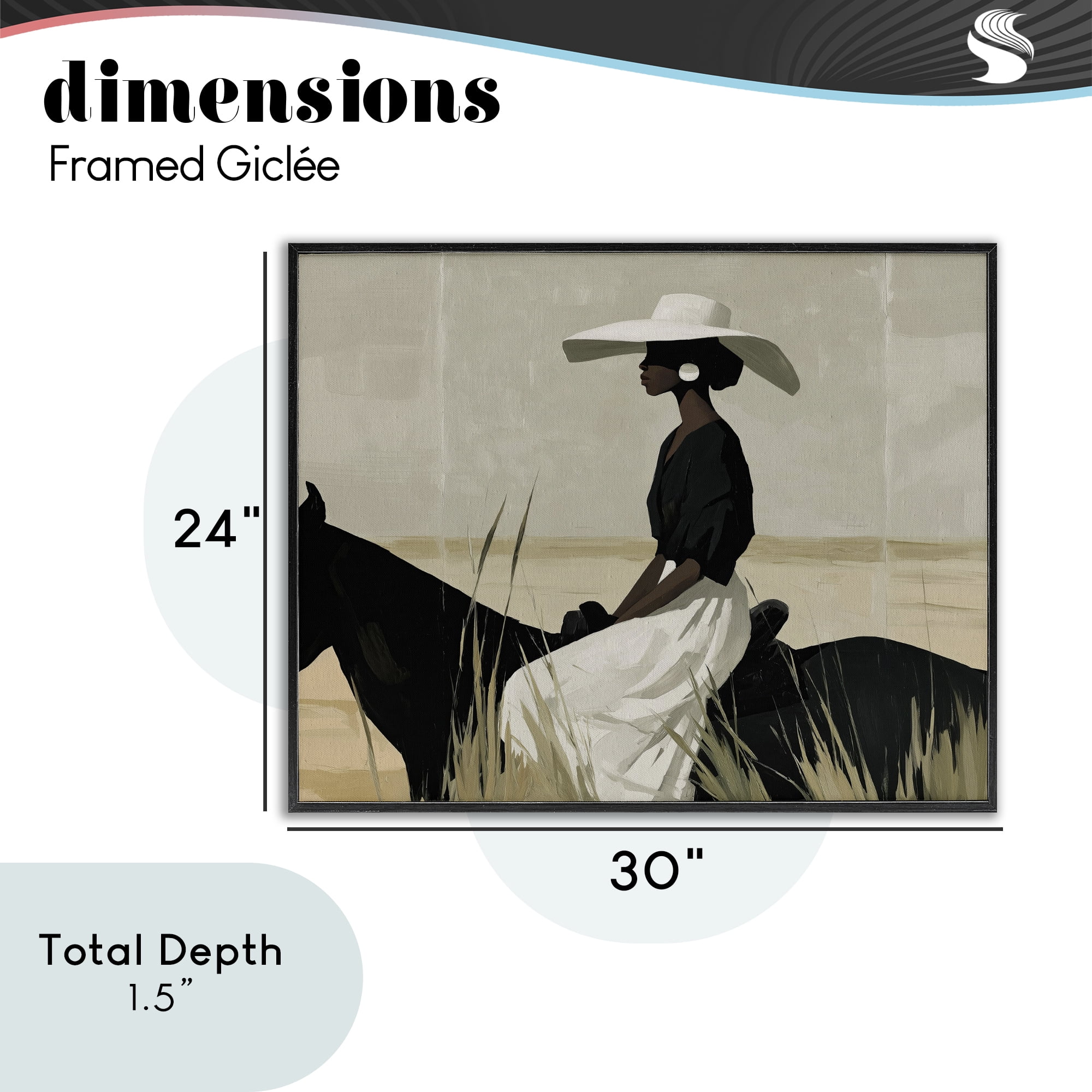 Stupell Industries Equestrian Elegance Silhouette Black Framed Giclee Art, design by Svetlana Aleynikova