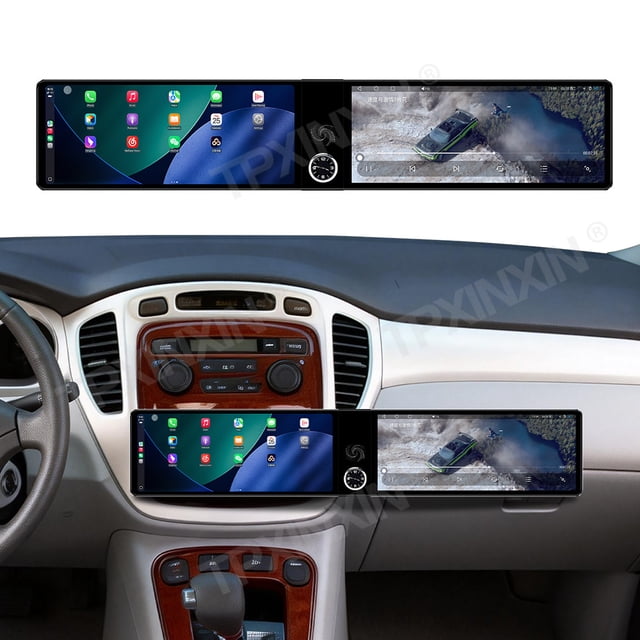 TPXINXIN Dual 12.3 inch Screen Car Radio For Toyota Highlander 2001-2003 Android GPS Navigation Multimedia Video Player Stereo Receiver Head Unit