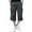 Gray, variant on LADIGASU Men's Plus Size Cotton Multi-pocket Wear Overalls Cropped Trousers