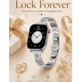 thumbnail image 3 of Wearlizer Slim Stainless Steel Watch Band Compatible with Apple Watch Band Women Jewelry Bracelet Strap for Series 11/10/9/8/7/6/5/4/SE/Ultra 3/2/1 38/40/41/42/44/45/46/49mm, 3 of 6