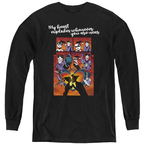 Batman - Explode - Youth Long Sleeve Shirt - Small