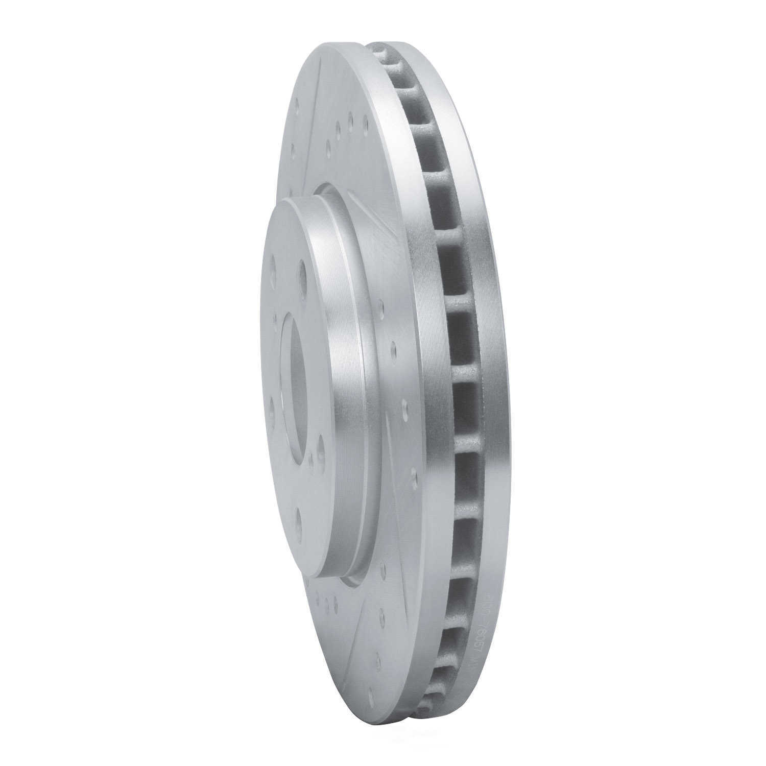 Dynamic Friction Company 631-76057L DFC Brake Rotor - Drilled And Slotted - Silver