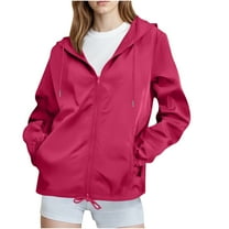 Admvng Rain Coats for Women Water Proof Breathable Thin Bicycle Raincoat Travel Cycling Jacket Outdoor Jacket Windbreaker with Hood, Size S-2XL