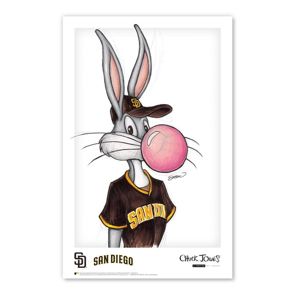 Bugs Bunny San Diego Padres 11" x 17" Poster Print