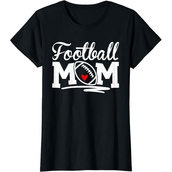 Proud football mom supportive mom football fun mom T-Shirt