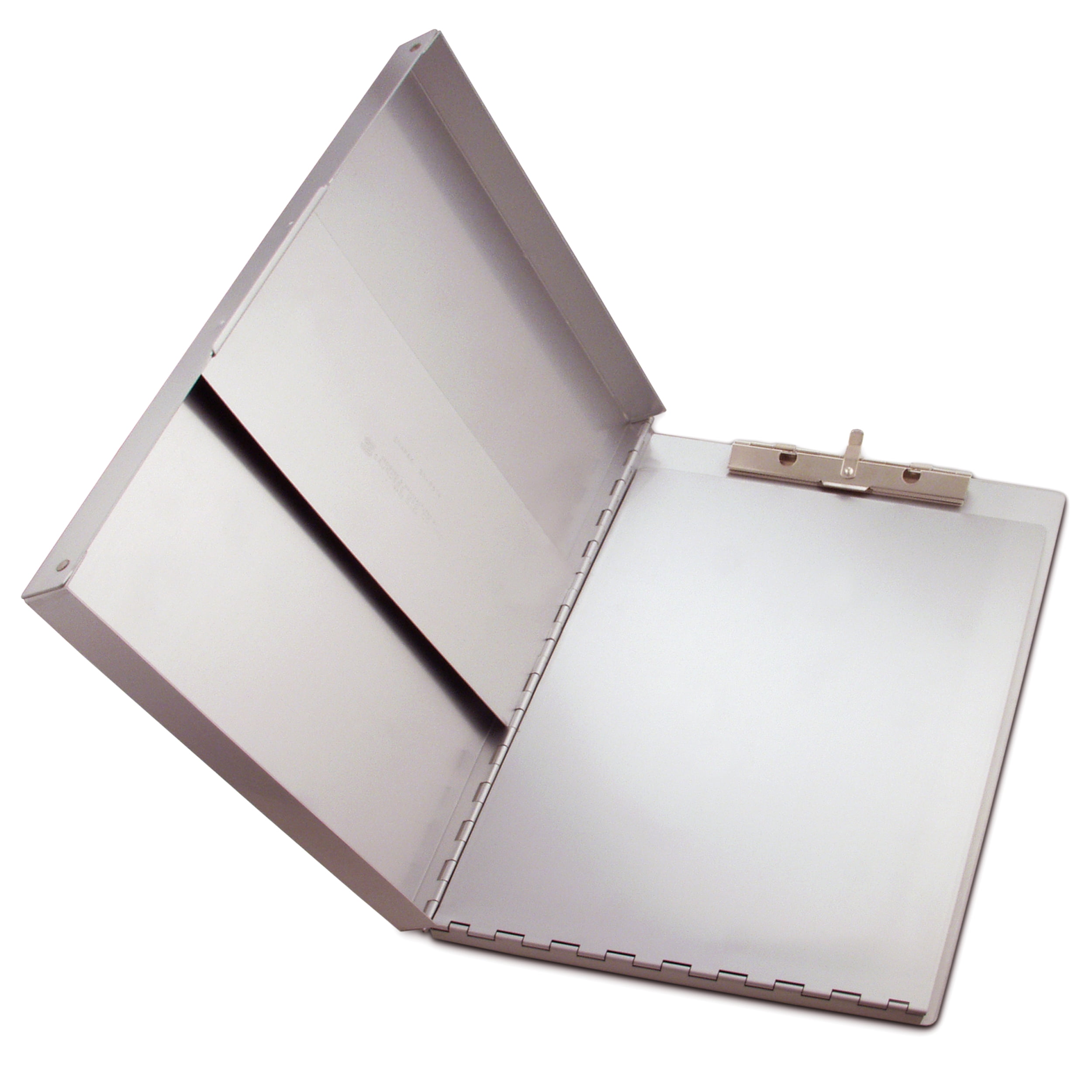 Saunders 10519 0.5 in. Clip Capacity Holds 8.5 in. x 14 in. Sheets Snapak Aluminum Side-Open Forms Folder - Silver