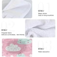 thumbnail image 5 of SKYSONIC 2 Pcs Hanging Hand Towels, Soft Absorbent Pink Cloud Polka Dots Towel for Kitchen Bathroom, 12"x17", 5 of 7