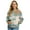 Dragonfly Bohemian Flower Blue Beige, variant on SCRAWLGOD American Tribal Sunflower Horse Print Beige Women's Zip up Sweatshirt Jacket Crewneck Hoodless Running Sweatshirt with Pockets Loose Fit Stylish Comfy Coat, S