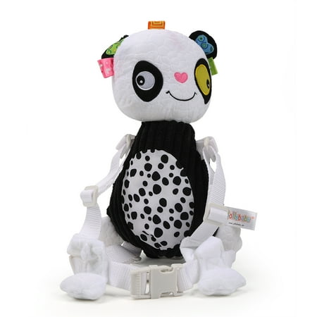 Baby Anti-lost Animal Package Toddler CartoonPlush Panda Backpack Baby Leash shoulder BagWith Safety Rein and Harness for Kids 1-3 years old (White)White