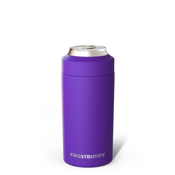 Frost Buddy Universal Can Cooler - Fits all - Stainless Steel Can Cooler for 12 oz & 16 oz Regular or Slim Cans & Bottles - Stainless Steel