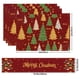 thumbnail image 3 of Juego de Manteles Individuales Navideños con Banderines | Estampado de Lino | Decoración para Fiestas Navideñas | 5 Piezas | Multicolor | Poliéster | 180 X 33 Cm | Papá Noel, Copos de Nieve, Árboles, 3 of 6