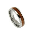 thumbnail image 2 of Genuine inlay Hawaiian koa wood band ring tungsten comfort fit 6mm size 13, 2 of 3