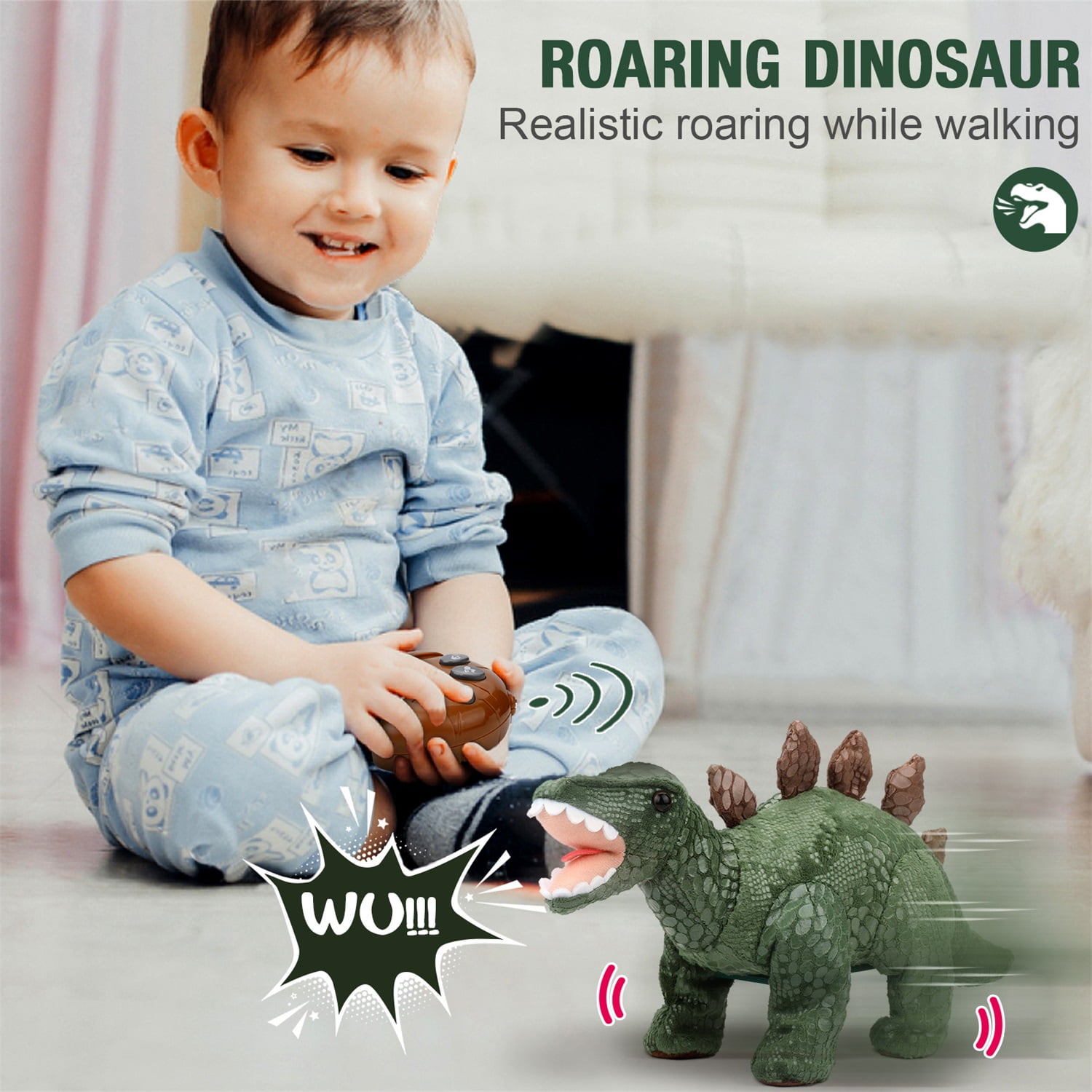 CIPACHO Walking Dinosaur Kids Learning Educational Toy, RC Dinosaur Robot Toy with Remote Control for Boys and Girls, Green CIPACHO Walking Dinosaur Kids Learning Educational Toy, RC Dinosaur Robot Toy with Remote Control for Boys and Girls, Green