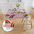 thumbnail image 2 of Acheng Unicorns, Rainbows, Kitsch Movement Square Table Cover 100% Polyester Fiber 40*40, 2 of 8