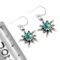 thumbnail image 3 of Copper Blue Turquoise Earring 925 Sterling Silver Handmade Jewelry, 3 of 5