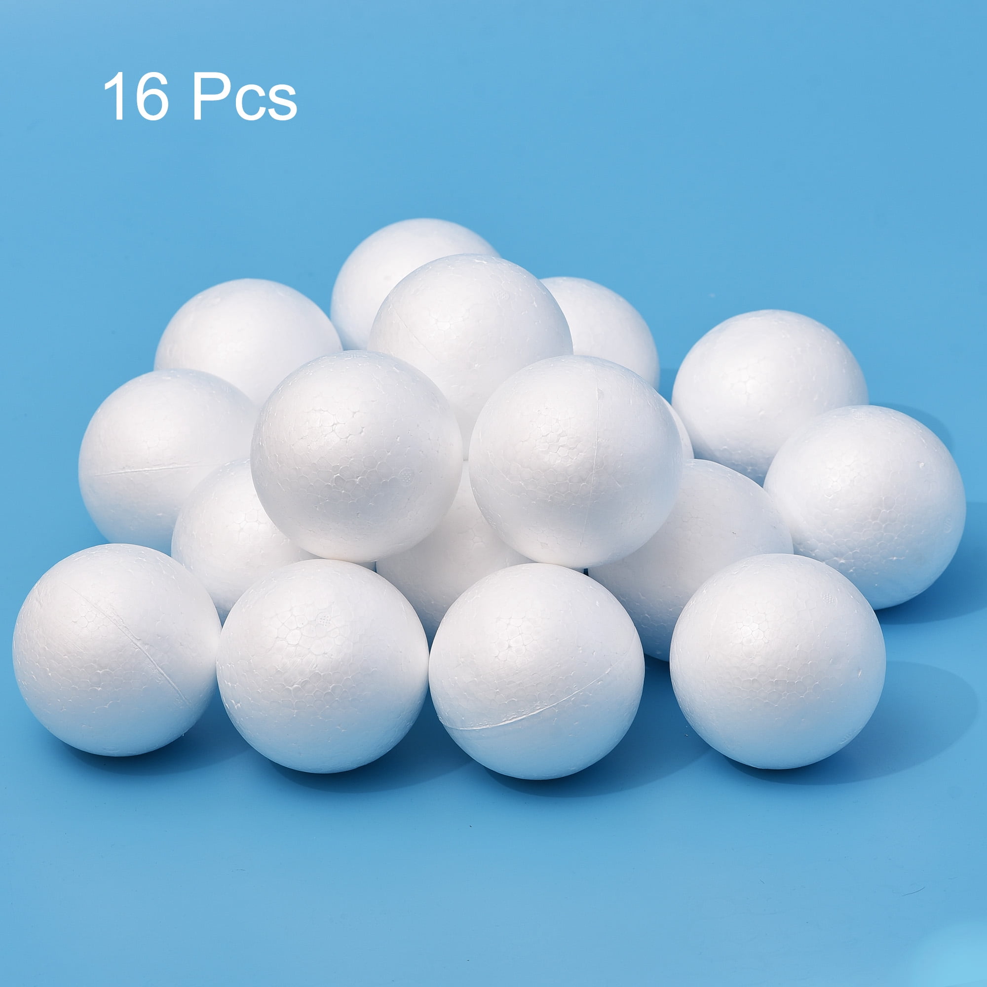 Uxcell 16Pcs 4" White Polystyrene Foam Balls Smooth Round Solid Ball for Crafts, Art, DIY, Household, Party Decorations