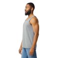 thumbnail image 3 of Gildan Heavy Cotton Tank Top for Men, Classic Fit Bound Neck Sleeveless Tank for Comfort, Sport Grey, M, 3 of 4