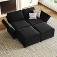 Belffin Reclining Storage Modular Sectional Sofa with Ottoman Velvet