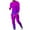 Purple, variant on Mens 2 PC Crew Neck Long Sleeve Gradient Tops and Elastic Waist Drwstring Ankle Pants with Pockets