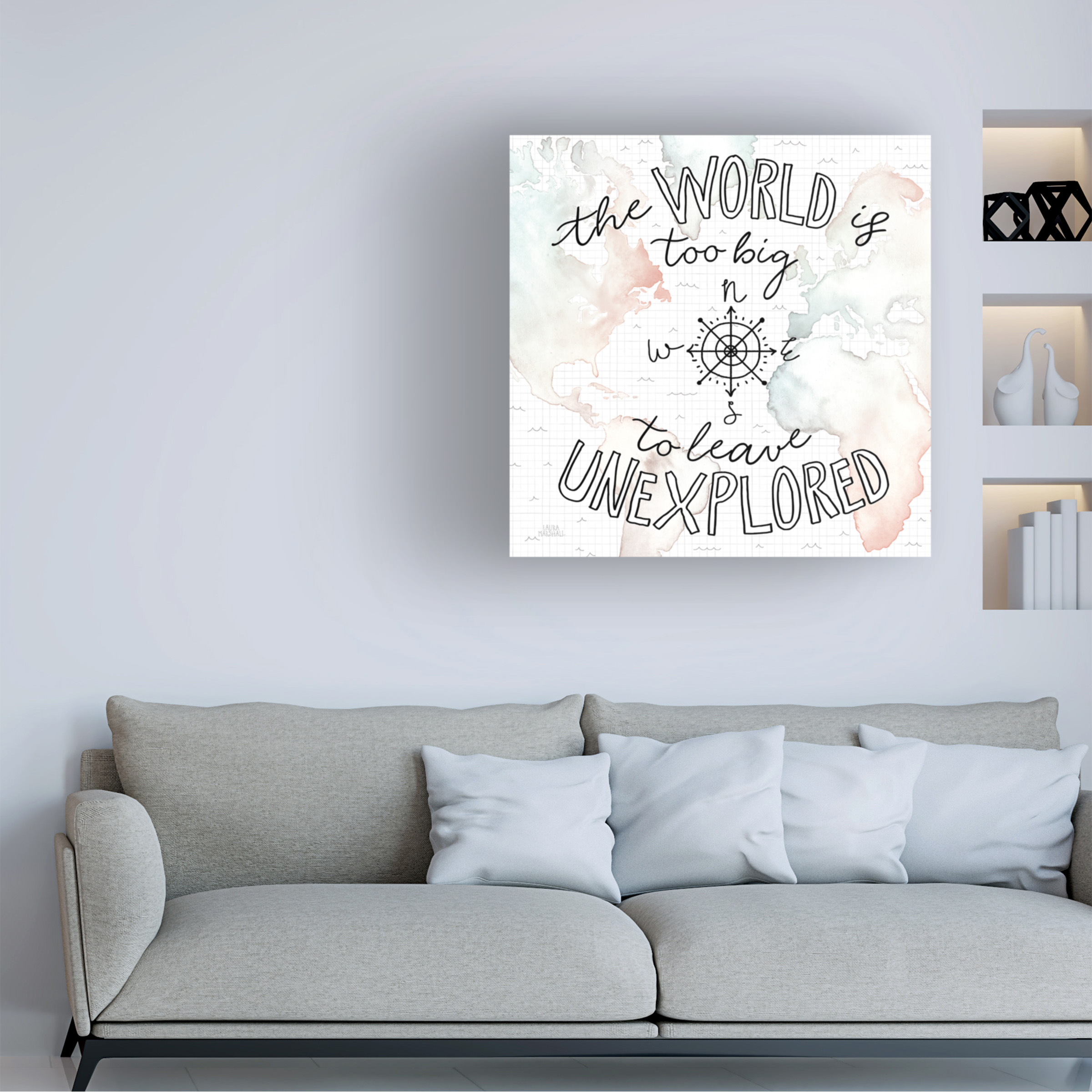 Trademark Fine Art 'World Traveler II' Canvas Art by Laura Marshall