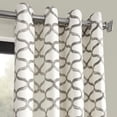 thumbnail image 2 of Illusions Silver Grey Grommet Printed Cotton Curtain (1 Panel), Illusions Silver Grey, 50W X 108L, 2 of 6