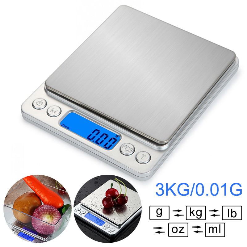 Compact Digital Kitchen Scale Diet Food Postal Mailing 15kg/33LB x 1g Electronic 