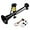 Black+Black tube, variant on 12V 150DB Car Air Horns, 18 Inches Chrome Zinc Single Trumpet Truck Air Horn with Compressor for Any 12V Vehicles Trucks Lorrys Trains Boats Cars (Black+Black tube)