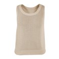 thumbnail image 5 of Sleeveless Hollow Women Casual Knit Tank Tops, 5 of 5