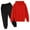 Red, variant on AherBiu Toddler Boys Outfits Fall Long Sleeve Hoodies Pullover Tops with Pants Unisex Loose Fitting Kids Sets