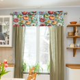 thumbnail image 3 of Yayeee Kitchen Valance Rod Pocket 54" x 18" Living Room Window Curtain, Floral Tomatoes, 3 of 6