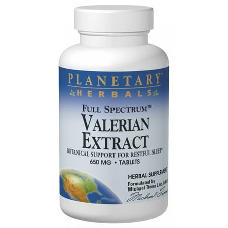 Planetary Herbals Full Spectrum Valériane 650mg Comprimés Extrait - 60 Ea