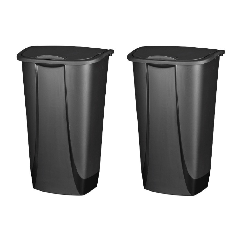 Sterilite 1093 Swing Top Wastebasket Garbage Trash Can Bin Plastic 11