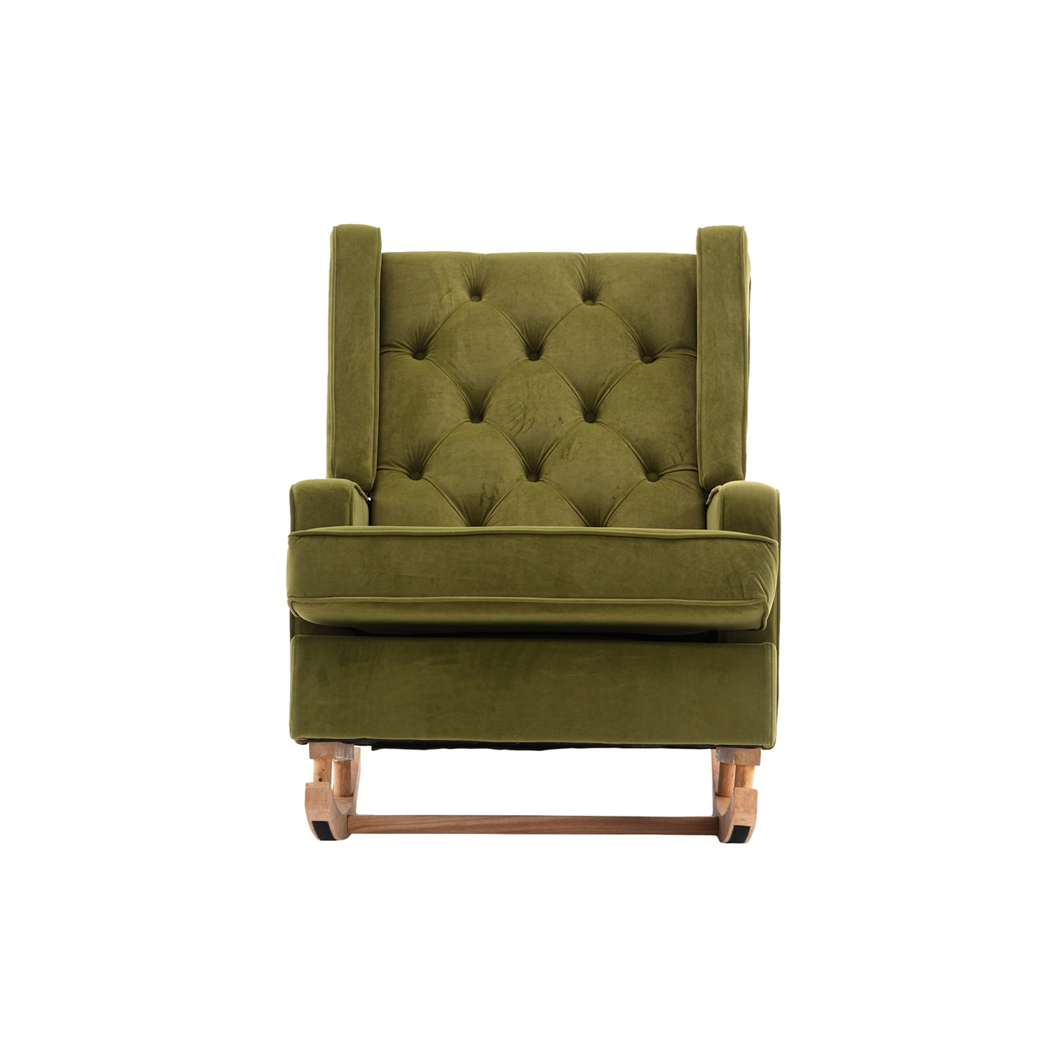 Kepooman Modern High Back Rocking Chair, Padded Seating for Living Room & Office, Olive Green Kepooman Modern High Back Rocking Chair, Padded Seating for Living Room & Office, Olive Green