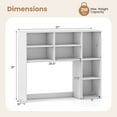 thumbnail image 3 of Costway Desktop Bookshelf with 7 Open Cubbies & 3 Adjustable Shelves for Home Office Dorm White, 3 of 10