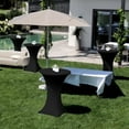 thumbnail image 4 of Cocktail Table Covers-Spandex Round High Top Table Cloths 2 Pack32x43 Inch-Black Stretch Fitted Bar Tall Tablecloth for Pub Bistro Highboy Party Event Banquet Height Folding Satnding Tables, 4 of 8