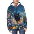 thumbnail image 3 of chaqlin Black Cat Hoodies for Girls Trendy Y2K Zip Up Hoodie Sweatshirts Flower Long Sleeve Sport Jacket Lightweight Loose Fit Hooded Coat with Pocket, 3 of 6